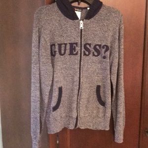 Guess Gray and Navy Kids Sweater